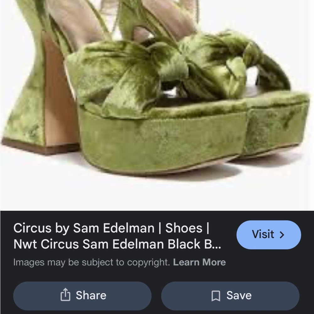 Circus by Sam Edelman Olive Velvet Platform Heels